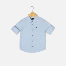 Allen Solly Junior Blue Cotton Printed Full Sleeves Shirt-picture-8