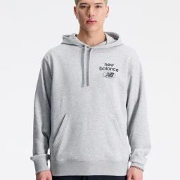 New Balance Grey Melange Comfort Fit Hooded Sweatshirt-picture-41