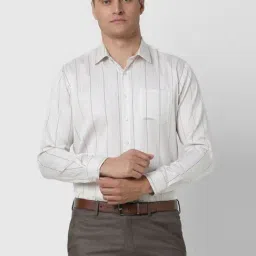 Van Heusen Grey Cotton Slim Fit Striped Shirt-picture-44