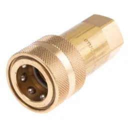 RS PRO Brass Female Hydraulic Quick Connect Coupling BSP 3/8 Female, 7685825-image-44
