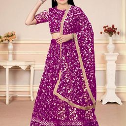 F Plus Fashion Purple Net Lehenga Choli-picture-40