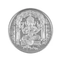 P.N.Gadgil Jewellers Om Ganesha 999 100gm Silver Coin-image-26