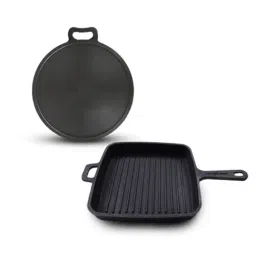 The Indus Valley Pre Seasoned Black Cast Iron Cookware Set-2