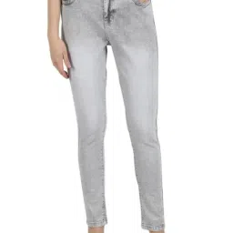 Monte Carlo Grey Slim Fit Heavily Washed Jeans-image-81
