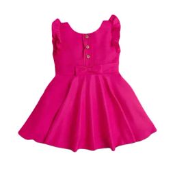 The Magic Wand Kids Pink Solid Dress-picture-33