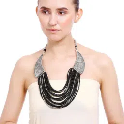 Imli Street Black & Silver Necklace-23