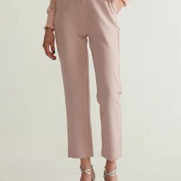 Cover Story Lavender Regular Fit High Rise Trousers-image-85