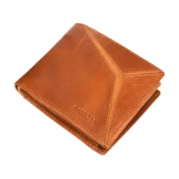 SASSORA Opal Tan Leather Small Bi-Fold Wallet for Men image 5