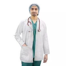 SSWW Lab Coat Cotton Free Size White-image-12