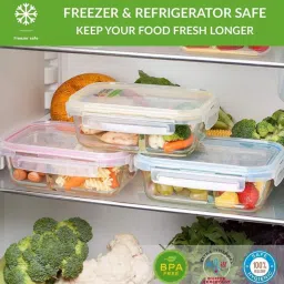 Femora Transparent Borosilicate Glass Containers with Lid (1500 ml, 620 ml) - Set of 2 image 5