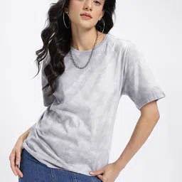 glitchez Washed Allure Drop-Sleeves Pure Cotton Oversized T-shirt-image-42