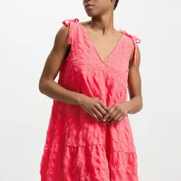 CALLIOPE Textured Drop-Waist Mini Dress-picture-14
