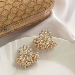 Teejh Kriya Pearl & Polki Stud Earrings-34