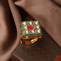 Priyaasi Red & Green Casual Ring-19