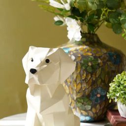 Pure Home and Living Ivory Polyresin Puppy Figurine-image-69