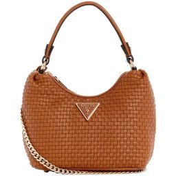 Guess Cognac Textured Hobo Handbag-image-32