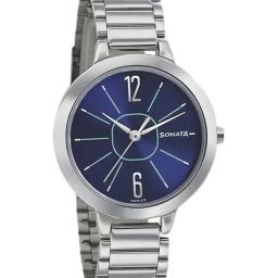 Sonata NR8141SM03 Steel Daisies Analog Watch for Women-image-15