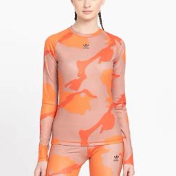 Adidas Originals Orange Printed T-Shirt-image-118