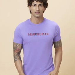 Being Human Purple Regular Fit Logo Printed T-Shirt-picture-14
