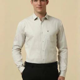 Allen Solly Beige Cotton Slim Fit Printed Shirt-image-79
