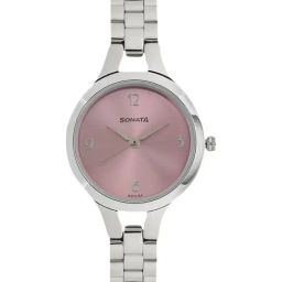 Sonata NR8151SM03 Steel Daisies Analog Watch for Women-image-16