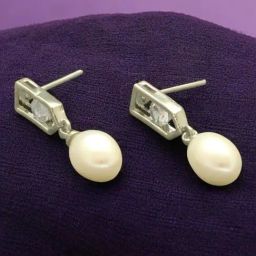 Sri Jagdamba Pearls Mehri Pearl Earrings for Women-image-26