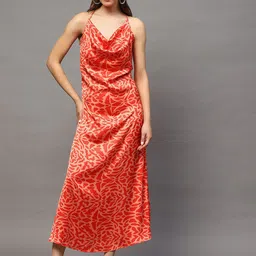 StyleCast X SERA Animal Print Satin A-Line Maxi Dress-picture-41