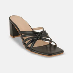 Rubeezz Women PU Party Block Sandals with Bows-picture-4