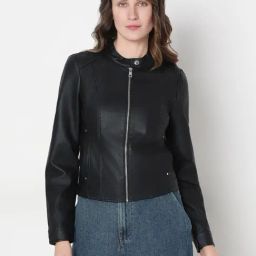 Vero Moda Black Solid Full Sleeves Jacket-image-65