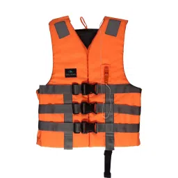 Jilani Adult Safety Life Jacket Slim Fit Durable Polyester with Foam Orange 70 to 80 Kg Weight Capacity-image-30