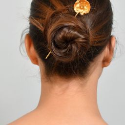 Silvermerc Designs Women Gold plated Metal Hair Stick-75