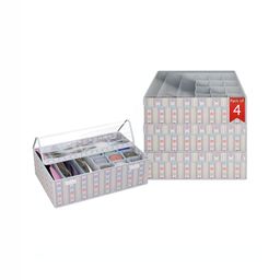 Aura Grey Set of 4 Reusable Drawer Organiser Organisers-11