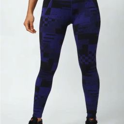 Reebok Blue Printed Sports Tights-picture-44