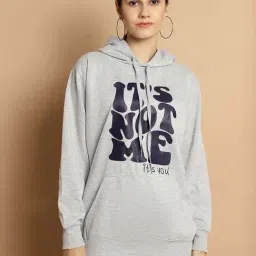 Vimal Jonney Grey Printed Hoodie-image-10