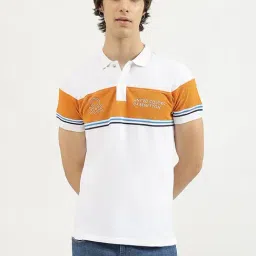 United Colors of Benetton White Pure Cotton Regular Colorblock T-Shirt-image-23