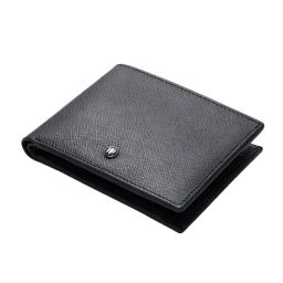 Halden Black Textured Small Leather Bi-Fold Wallet for Men-16