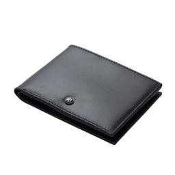 Halden Black Classic Small Leather Bi-Fold Wallet for Men-19