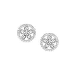Lab Grown Diamond 1.46 Carat Pear Flower Halo Stud Earrings for Women-image-34