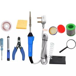 PLANTUM Beginner 10 In 1 Soldering Iron Kit 25 W Corded Flat Copper, Iron & Nickle Tip-1