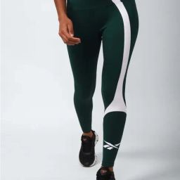 Reebok Green Printed Sports Tights-picture-13