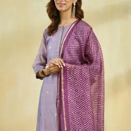 Fabindia Geometric Printed Block Print Technique Dupatta image 4