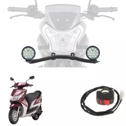 Cartronics 42W Complete Lighting System 14 LED Round Fog Lamp Light for Yamaha Ray-17