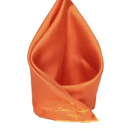 Louis Philippe Orange Silk Pocket Square-image-28