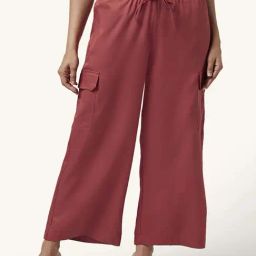 Honey by Pantaloons Rust High Rise Palazzos-image-22