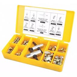 Westward Grease Fitting and Installation Tool Kit Steel, 5NUF3 (Pack of 101 Pcs)-49