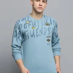 showoffff Showoff Blue Cotton Regular Fit Printed Sweatshirt-picture-36
