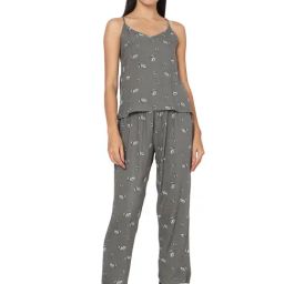 Smarty Pants Dark Grey Cotton Print Top With Pyjamas-image-67