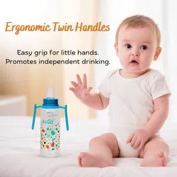Adore Twister Handle 2 in 1 Baby Silicon Spout & Straw Sipper with Gravity Ball-250ml image 5