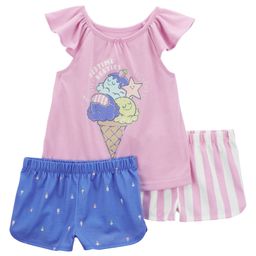 Carter's Frill Sleeves Night Suit Printed -Pink-picture-15