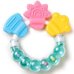 Fantasy India Round Shape BPA Free Silicone Bell Teether Ring - Green-picture-28